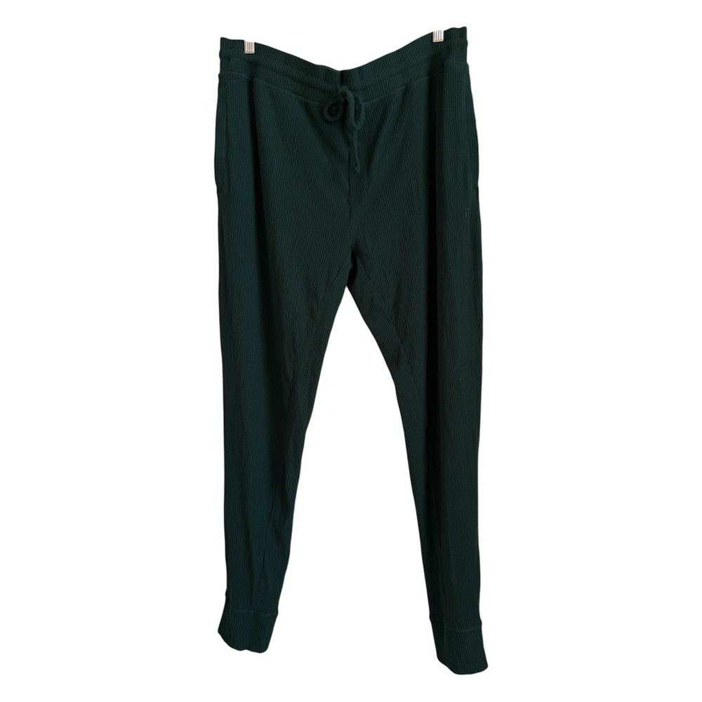 Tommy John XL Men's Brushed Rib Lounge Jogger Pine Grove Green Drawstring Cozy
